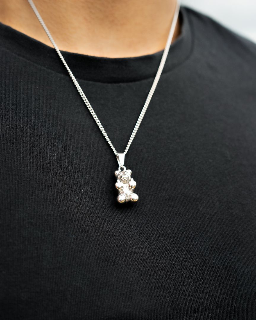 Offensive Bear Pendant (Silver)
