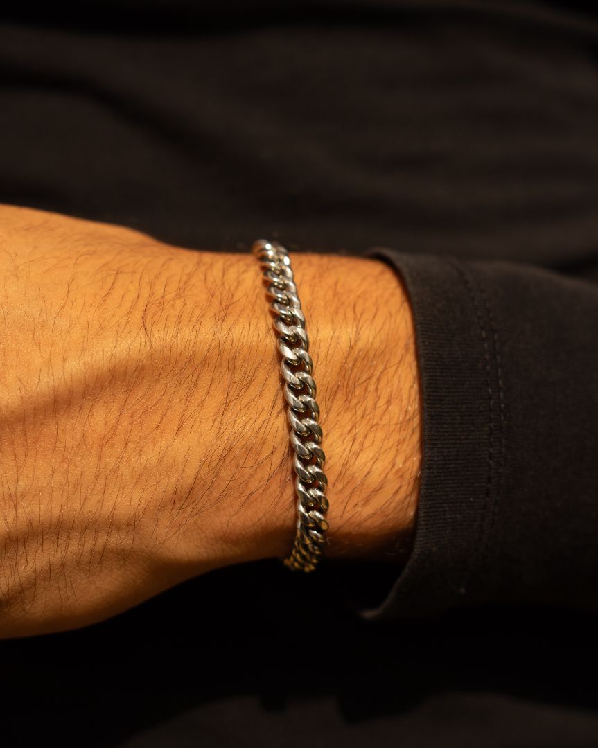 925 silver cuban bracelet - Men - 1763536782