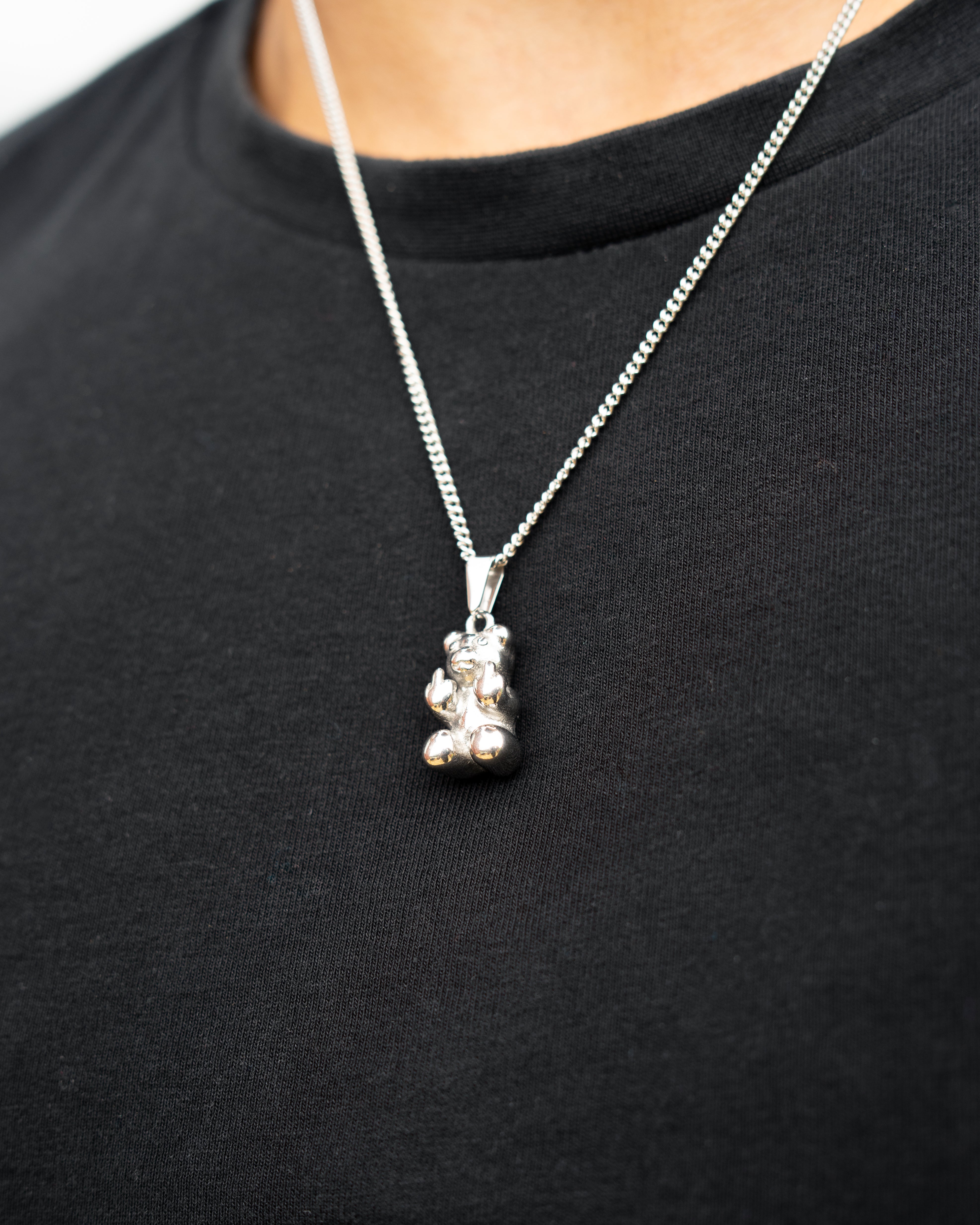 Offensive Bear Pendant (Silver)