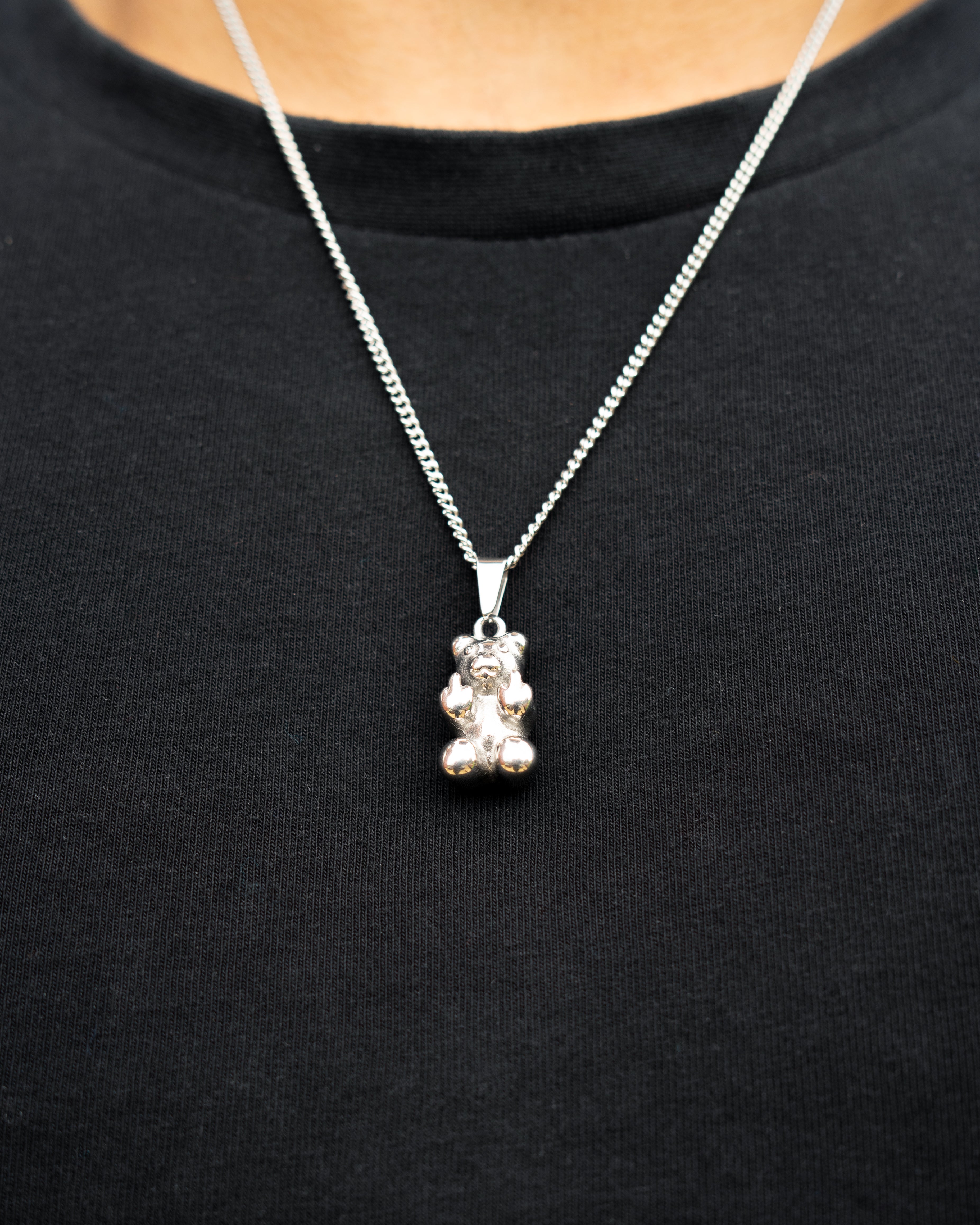 Offensive Bear Pendant (Silver)