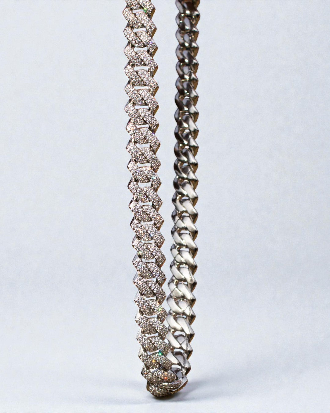 DIAMOND PRONG LINK (SILVER) 14MM
